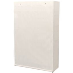 Berkfield Home Wardrobe Fabric & Pinewood 110x40x170 cm in White - Size: 110 x 40 x 170 cm - thumbnail 4