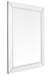 MirrorOutlet Horsley All Glass Modern Wall Mirror 110 x 77 CM in Silver - Size: 1 Pack - thumbnail 3