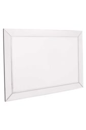 MirrorOutlet Horsley All Glass Modern Wall Mirror 110 x 77 CM in Silver - Size: 1 Pack - thumbnail 4