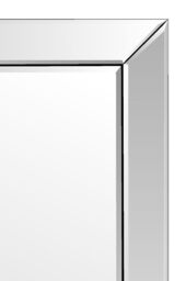 MirrorOutlet Horsley All Glass Modern Wall Mirror 110 x 77 CM in Silver - Size: 1 Pack - thumbnail 6