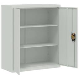 Berkfield Home File Cabinet Light Grey 90x40x105 cm Steel - Size: 90 x 40 x 105 cm - thumbnail 4