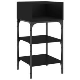 Berkfield Home Bedside Tables 2 pcs Black 35x34.5x70 cm Engineered Wood - thumbnail 4
