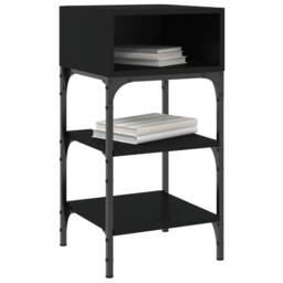 Berkfield Home Bedside Tables 2 pcs Black 35x34.5x70 cm Engineered Wood - thumbnail 3