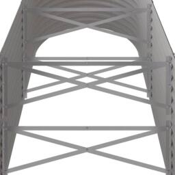 Berkfield Home Garden Raised Bed Powder-coated Steel 224x80x68 cm Grey - Size: 224 x 80 x 68 cm - thumbnail 5