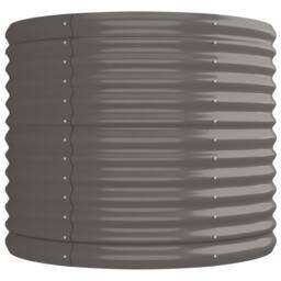 Berkfield Home Garden Raised Bed Powder-coated Steel 224x80x68 cm Grey - Size: 224 x 80 x 68 cm - thumbnail 4