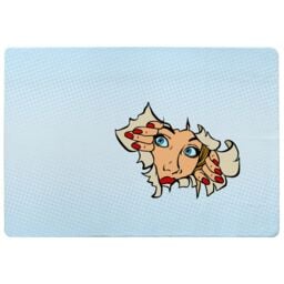 Benjamin Tate Design Comic Cartoon Pop Art Retro Designer Rug in Natural - Size: Large - thumbnail 1