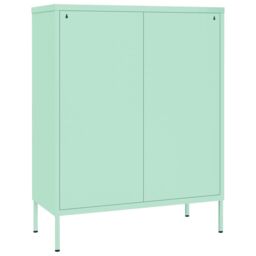 Berkfield Home Drawer Cabinet Mint 80x35x101.5 cm Steel in Green - thumbnail 5