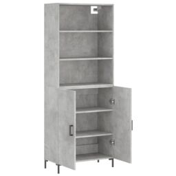 Berkfield Home Highboard Concrete Grey 69.5x34x180 cm Engineered Wood - thumbnail 4