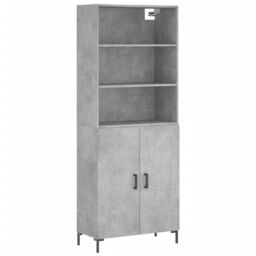 Berkfield Home Highboard Concrete Grey 69.5x34x180 cm Engineered Wood - thumbnail 2