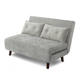 Home Garden Direct Aurora Small Double Sofa Bed in Premium Fabric 2 Seater in Light Grey - thumbnail 4