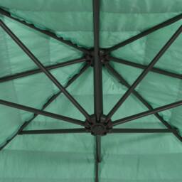 Berkfield Home Garden Parasol with Steel Pole Green 388x388x248 cm in Aqua - Size: 388 x 388 x 248 cm - thumbnail 7