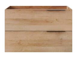 Vente-unique Wall-Hung Vanity Unit - Light Natural - 80 Cm - NISAYA in Light Oak - thumbnail 2