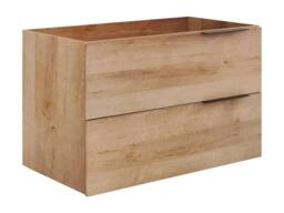 Vente-unique Wall-Hung Vanity Unit - Light Natural - 80 Cm - NISAYA in Light Oak - thumbnail 5