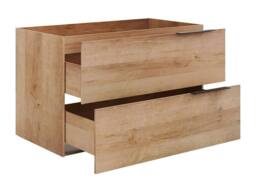 Vente-unique Wall-Hung Vanity Unit - Light Natural - 80 Cm - NISAYA in Light Oak - thumbnail 6