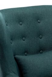 More4Homes Winslow Wing Back Fabric Occasional Button Back Modern Accent Armchair in Dark Green - thumbnail 4