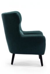 More4Homes Winslow Wing Back Fabric Occasional Button Back Modern Accent Armchair in Dark Green - thumbnail 3
