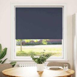 Berkfield Home Roller Blind Blackout Marine 105x175 cm Fabric Width 100.7 cm Polyester in Blue - thumbnail 2