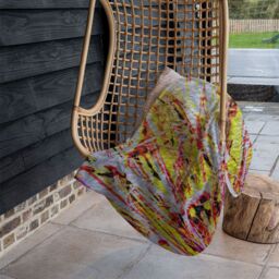 Benjamin Tate Design River Thames & Red Branches Blanket in Natural - Size: 120 cm x 150 cm - thumbnail 4