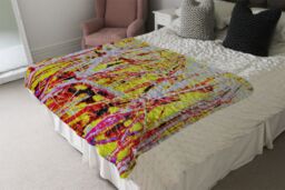 Benjamin Tate Design River Thames & Red Branches Blanket in Natural - Size: 120 cm x 150 cm - thumbnail 3
