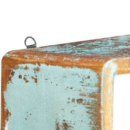 Berkfield Home Beautiful 3 Piece Wall Cube Shelf Set Soild Reclaimed Wood in Brown - thumbnail 1