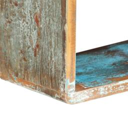 Berkfield Home Beautiful 3 Piece Wall Cube Shelf Set Soild Reclaimed Wood in Brown - thumbnail 4