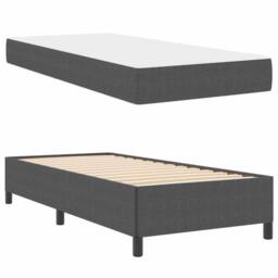 Berkfield Home Bed Frame Dark grey 100 x 200 cm Corduroy fabric - thumbnail 5