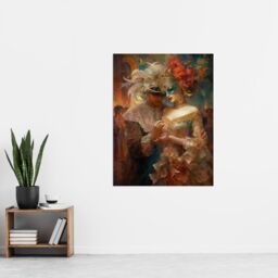 "Artery8 Venetian Masked Ball Romantic Painting Extra Large XL Wall Art Poster Print - Size: W24"" x H32""" - thumbnail 4