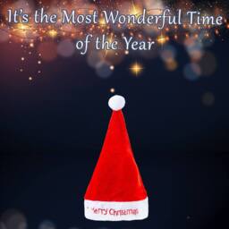 VFM e-Store Christmas Hat Light Up Merry Xmas Hat X 1 30cm x 40cm Red - Size: 30 cm x 40 cm - thumbnail 3