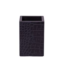 Posh Trading Company Chelsea Pen Holder - Croc Noir in Black - thumbnail 1