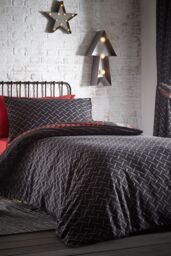 Portfolio Home Toxic Glow in the Dark Duvet Cover Set in Black - Size: Single - thumbnail 2