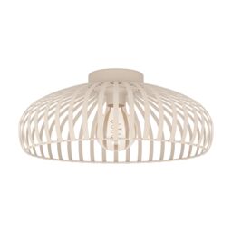 Eglo Mogano 3 Sandy Steel Minimalist, Caged Style Ceiling Light in Nude - thumbnail 3