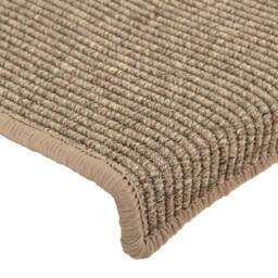 Berkfield Home Stair Mats Self-adhesive 15 pcs Dark Beige 65x21x4 cm - Size: Medium - thumbnail 7