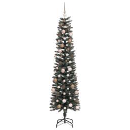 Berkfield Home Artificial Christmas Tree with 300 LEDs Green 58 x 58 x 210 cm - thumbnail 4