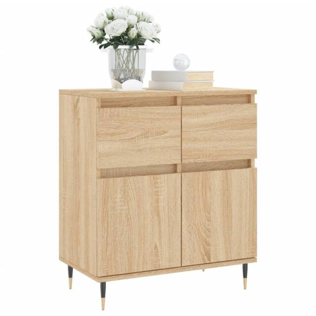 Berkfield Home Sideboard Sonoma Oak 60x35x70 cm Engineered Wood in Tan - Size: 60 x 35 x 70 cm - image 1