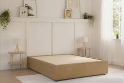 Comfort Beds Divan Base Latte Tweed 2 Drawers Foot End in Light Brown - Size: King - thumbnail 2