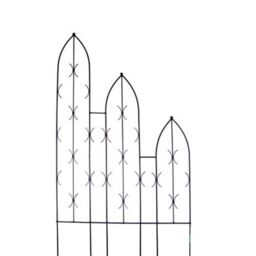 Poppyforge Triple Slope Gothic Screen BM/RtR - Steel - L2 x W91.4 x H180 cm in Black
