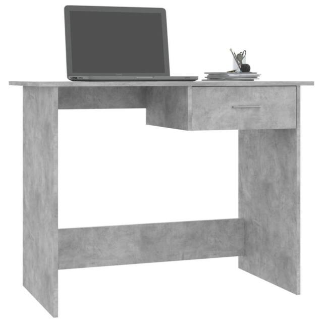 Berkfield Home Modern Desk Concrete Grey 100x50x76 cm Engineered Wood - Size: 100 x 50 x 76 cm - image 1