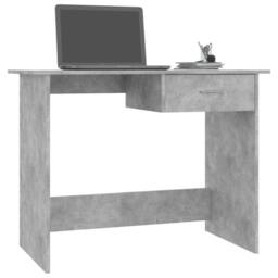 Berkfield Home Modern Desk Concrete Grey 100x50x76 cm Engineered Wood - Size: 100 x 50 x 76 cm - thumbnail 1