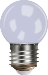 Xmas Haus G45 Bulb, E27 Base, Milky Plastic Cover Warm White in Clear - thumbnail 1