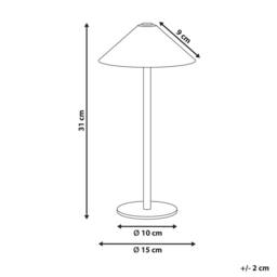 Wyld and Coco Aluminium Table Lamp Brown - Modern Touch USB Indoor/Outdoor - thumbnail 3