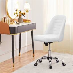 Kelvenix Faux Leather Office Chair Mid Back Desk Chair white - Size: 100 cm x 100 cm - thumbnail 5