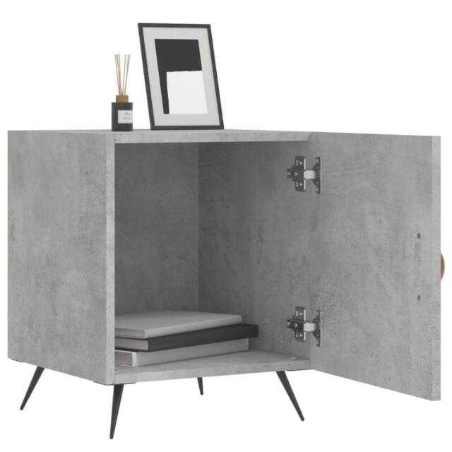 Berkfield Home Modern Bedside Cabinets 2 pcs Concrete Grey 40x40x50 cm Engineere - Size: 40 x 40 x 50 cm - image 1
