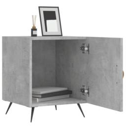 Berkfield Home Modern Bedside Cabinets 2 pcs Concrete Grey 40x40x50 cm Engineere - Size: 40 x 40 x 50 cm - thumbnail 1