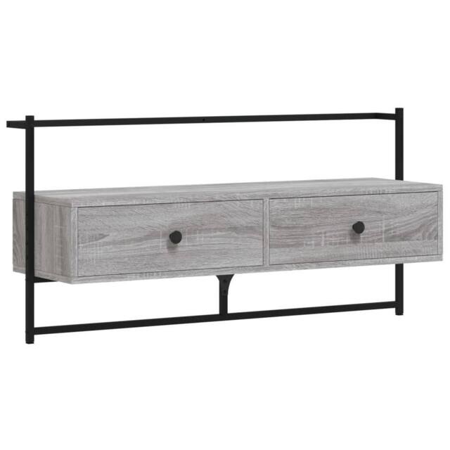 Berkfield Home TV Cabinet Wall-mounted Grey Sonoma 100.5x30x51 cm Engineered Wood - image 1