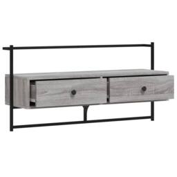 Berkfield Home TV Cabinet Wall-mounted Grey Sonoma 100.5x30x51 cm Engineered Wood - thumbnail 6