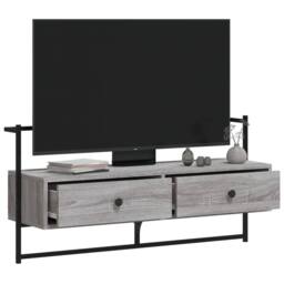 Berkfield Home TV Cabinet Wall-mounted Grey Sonoma 100.5x30x51 cm Engineered Wood - thumbnail 3