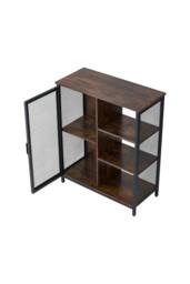 Living and Home Industrial Sideboard Coffee Bar Cabinet in Dark Brown - thumbnail 5