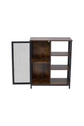 Living and Home Industrial Sideboard Coffee Bar Cabinet in Dark Brown - thumbnail 3
