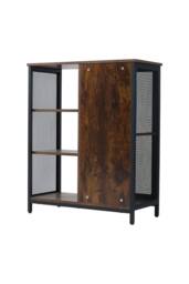 Living and Home Industrial Sideboard Coffee Bar Cabinet in Dark Brown - thumbnail 6