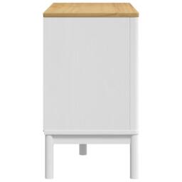 Berkfield Home Beautiful Chest of Drawers FLORO White Solid Wood Pine - thumbnail 6